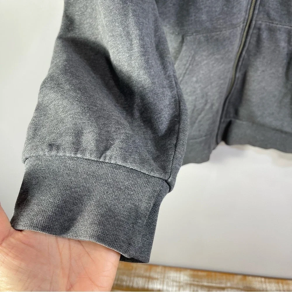 The North Face Hoodie Men Large Zipper Pockets Blend Gray